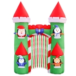 HOMCOM 11ft Christmas Inflatable Arch LED Lighted Indoor Outdoor Decoration