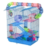 PawHut 5 Tiers Hamster Cage Animal Travel Carrier Habitat with Accessories Included
