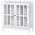 kleankin Contemporary Storage Cabinet, Cupboard Buffet Credenza with 2 Doors for Multifunction in Kitchen, Hallway, Living Room, White