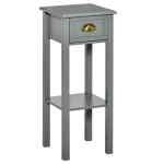 HOMCOM 2-Tier Nightstand Side Table w/ Drawer & Shelf for Living Room or Bedroom, Grey