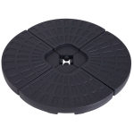 Outsunny Large 4 Piece Round Fillable Weighted Offset Market Patio Umbrella Base