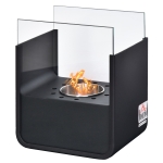 HOMCOM Portable Tabletop Ventless Ethanol Fireplace Indoor Outdoor Fire Pit, 7.75"x 6 - Black