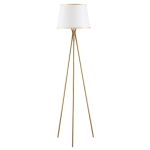 HOMCOM Modern Tripod Floor Lamp Land Lamp w/ Steel Frame, Fabric Lampshade and E26 Base