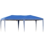 Outsunny Canopy Tent 10x20 Easy Pop Up Canopy Party Tent with 2-Tier Roof - Blue