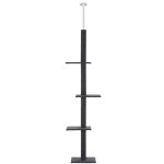 PawHut 4-Level Height Adjustable Cat Tree Condo with Sisal-Covered Scratching Posts & Soft Fur-Covered Platforms - Grey