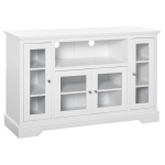 HOMCOM Modern Sideboard, Glass Door Storage Cabinet, Console Table Buffet Server for Living Room, Kitchen, White