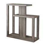 Monarch 32" Modern 3-Tier Open Concept Design Wood Grain-Look Accent Console Table - Dark Taupe Finish
