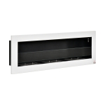 HOMCOM 47" Wall Mounted Ventless Recessed Ethanol Fireplace w/ 3 Insert Burners, White