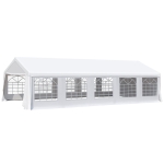 Outsunny 20' x 32' Large Outdoor Carport Canopy Party Tent with Removable Protective Sidewalls & Versatile Uses, White