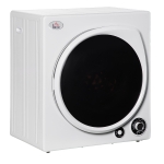 HOMCOM Compact Laundry Dryer, 1350W Portable Clothes Dryer with 5 Drying Modes, White
