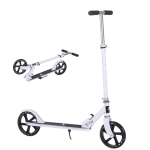 Aosom Kids Foldable Kick Scooter with 4 Levels Adjustable Height, Textured Handles and PU Wheel with Brakes for Age 3-8, 29.5" - 39" H