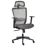 Vinsetto High-Back Mesh Home Office Chair with Coat Hanger, Computer Task Chair with Adjustable Height, Arms, Headrest and Lumbar Support, 360° Wheels and Seat, Reclining Function, Grey
