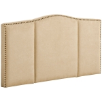 HOMCOM Bedroom Headboard w/ Nail Head Trim for 58.25'' Bed, Beige