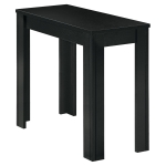 Monarch 22" Transitional Style Rectangular Wood Grain-Look Side Accent End Table - Black Finish