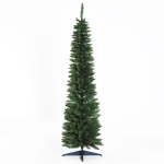 HOMCOM 6ft Tall Slim Noble Fir Unlit Artificial Christmas Tree with Realistic Branches and 390 Tips, Green