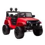 Aosom 12V Battery Powered Kids Ride On Car Off Road Truck w/ Parent Remote, Red