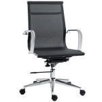 Vinsetto Swivel Office Desk Chair Mesh Adjustable Computer Chair with Metal Frame, Black