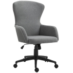 Vinsetto Ergonomic Rolling Office Desk & Computer Chair with 5 Castor Wheels & Easy Adjustable Height/Tilt - Grey