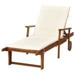 Outsunny Reclining Relaxing Chaise Lounge Chair with 4-Level Adjustable Backrest & Convenient Pull-Out Side Tray