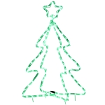 Outsunny Christmas LED Rope Light Christmas Tree Outdoor Decoration, Green