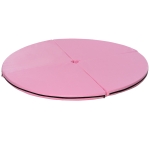 Soozier Round Folding Portable Pole Dance or Yoga Crash Mat 2'T x 5'W - Pink