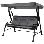 Outsunny Swinging Backyard Patio Chair w/ Durable Steel Frame & Padded Cushion Bench Seat