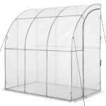 Outsunny 7' x 4' x 7' Outdoor Walk-In Tunnel Gardening Greenhouse with Roll-Up Door, UV-Resistant Cover & Compact Design