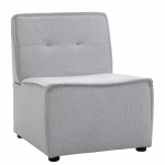 HOMCOM Modern Modular Chair Armless Fabric Seating Lounge Sofa for Living Room, Grey