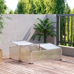 Outsunny Aluminium Cold Frame Greenhouse Kit Raised Plants Bed Protection with Independent Opening Tops for Flower, Vegetable, Plants, 47" x 39" x 16", Silver