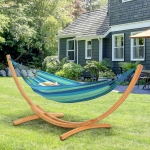 Outsunny 11' Wooden Hammock Stand Universal Garden Picnic Camp Accessories, 484lbs(c-3)