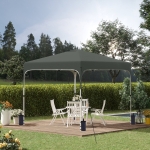 Outsunny 10' x 10' Pop Up Gazebo, Foldable Canopy Tent with Carrying Bag with Wheels, 4 Leg Weight Bags, Mesh Sidewalls and 3-Level Adjustable Height for Outdoor Garden Patio Party, Grey