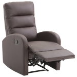 HomCom Modern PU Leather Living Room Manual Recliner Lounger Sofa Chair - Brown