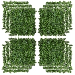 Outsunny 12 PCS 20" x 20" Artificial Boxwood Wall Panel Sweet Potato Leaf Privacy Fence