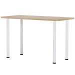HOMCOM Modern Dining Table Office Working Desk Wood Top with Stainless Steel Leg