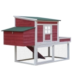 PawHut 67” Wooden Backyard Chicken Coop Kit With Garden Box, Run Area And Nesting Box