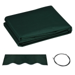 Outsunny 13' x 8' Outdoor Retractable Awning Fabric Replacement UV Protection, Dark Green