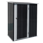 Outsunny 4.5' x 3' x 6' Outdoor Storage Shed Store Patio Furniture with Lockable Door for Yard Tools and Accessories, Grey