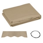 Outsunny 13' x 8' Outdoor Retractable Patio Awning Fabric Replacement UV Protection, Beige