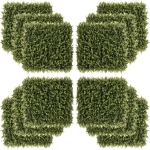 Outsunny 12 PCS 20" x 20" Artificial Boxwood Wall Panel Float Grass Privacy Fence Screen