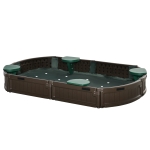 Outsunny Kids Outdoor Sandbox for Backyard Garden Beach, w/ Cover, Aged 3-12 Years Old