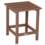 Outsunny Patio Side Table, Outdoor Plastic End Table for Backyard, Deck, Lawn, Brown