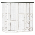 PawHut Large Catio Enclosure with Weather Protection, 6 Cat Platforms 71" x 38.5" x 71"