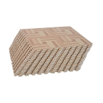 Soozier 6 Piece Interlocking Puzzle Foam Gym Floor Tile Mats - Wood Pattern