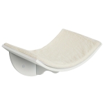 PawHut Wood Shelf Cat Bed, Curved Climber Wall-Mounted Berber Fleece Bed