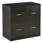 Vinsetto Vertical File Cabinet with 2 Drawers and Hanging Bars for A4 Size, Walnut