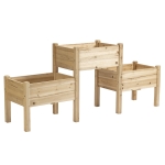 Outsunny 3 Tier Raised Garden Bed Freestanding Planter Box for Vegetables, Herb, Flowers