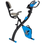 Soozier Exercise Bike Folding Upright Recumbent Stationary Cycling w/ Resistance Band
