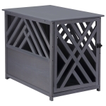PawHut Wood Dog Crate Small Dog Cage Furniture Style Dog Kennel Lattice for Indoor Use with a Unique Slant Aesthetic Design