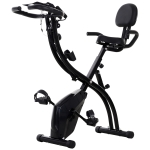 Soozier Exercise Bike Folding Upright Recumbent Stationary Cycling w/ Resistance Band