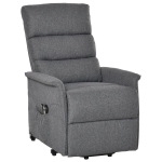 HOMCOM Electric Lift Recliner Massage Chair Vibration, Living Room Office Furniture, Grey